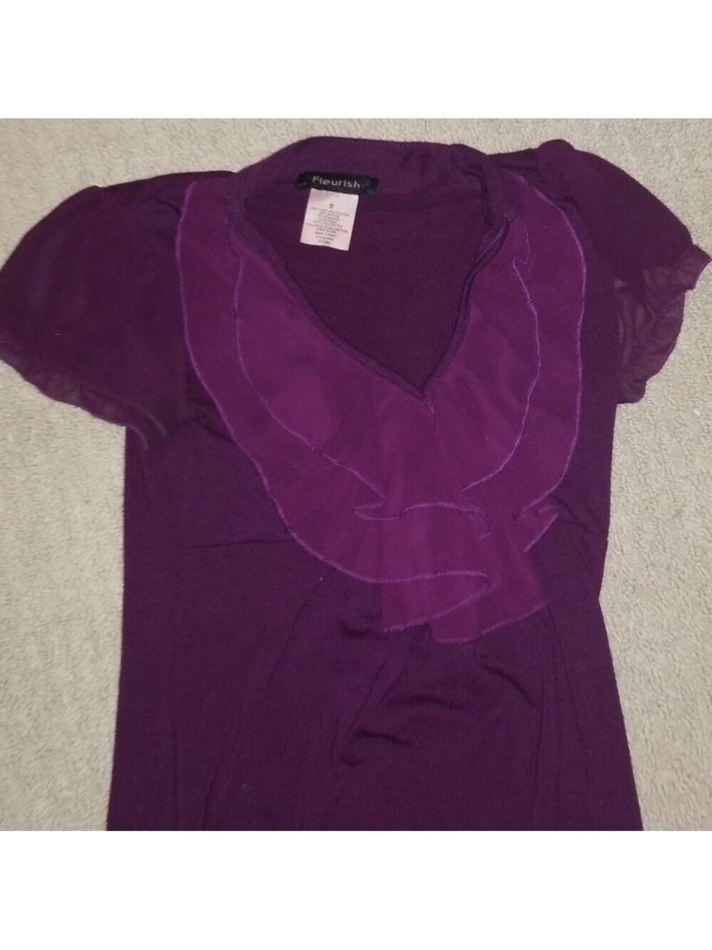 Purple Ruffle Top - Picture 2 of 3